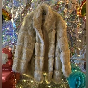 Boxy Faux Fur Coat
